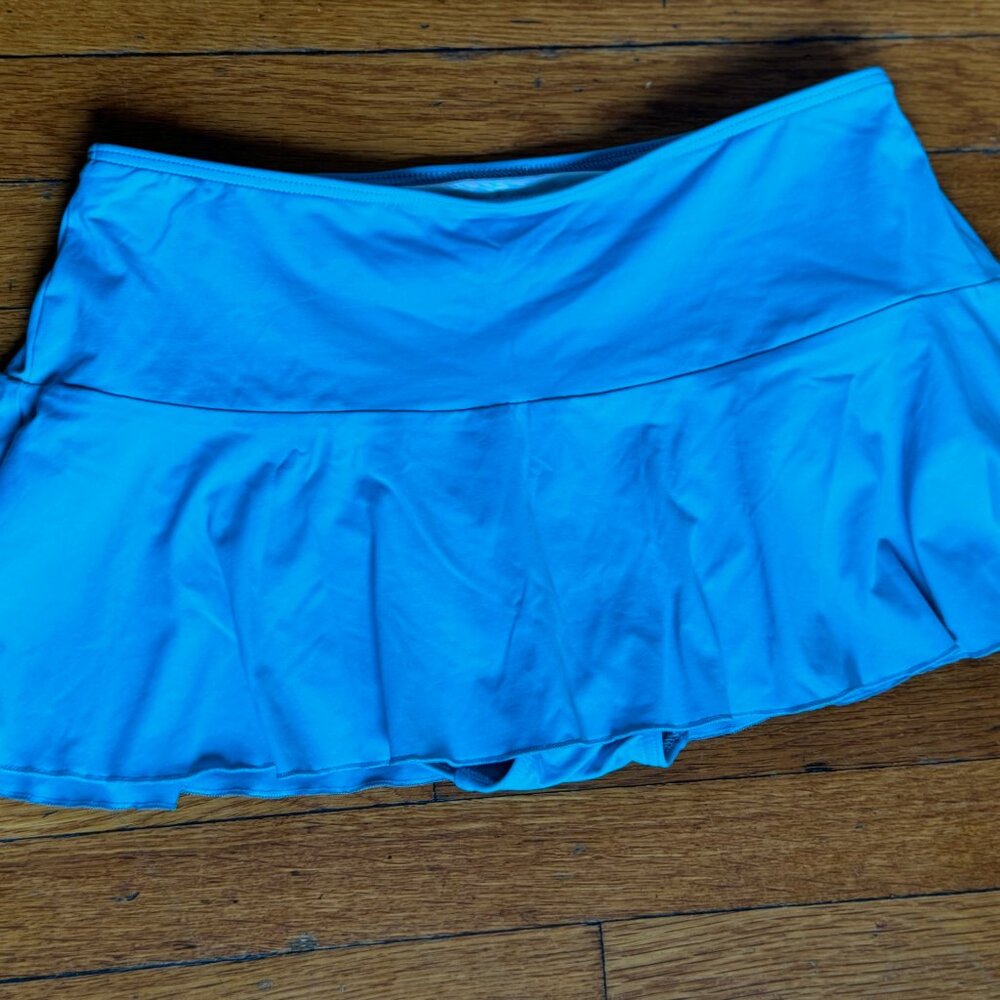 Swim skirt Lands End ruffled, aqua colored, 8P
